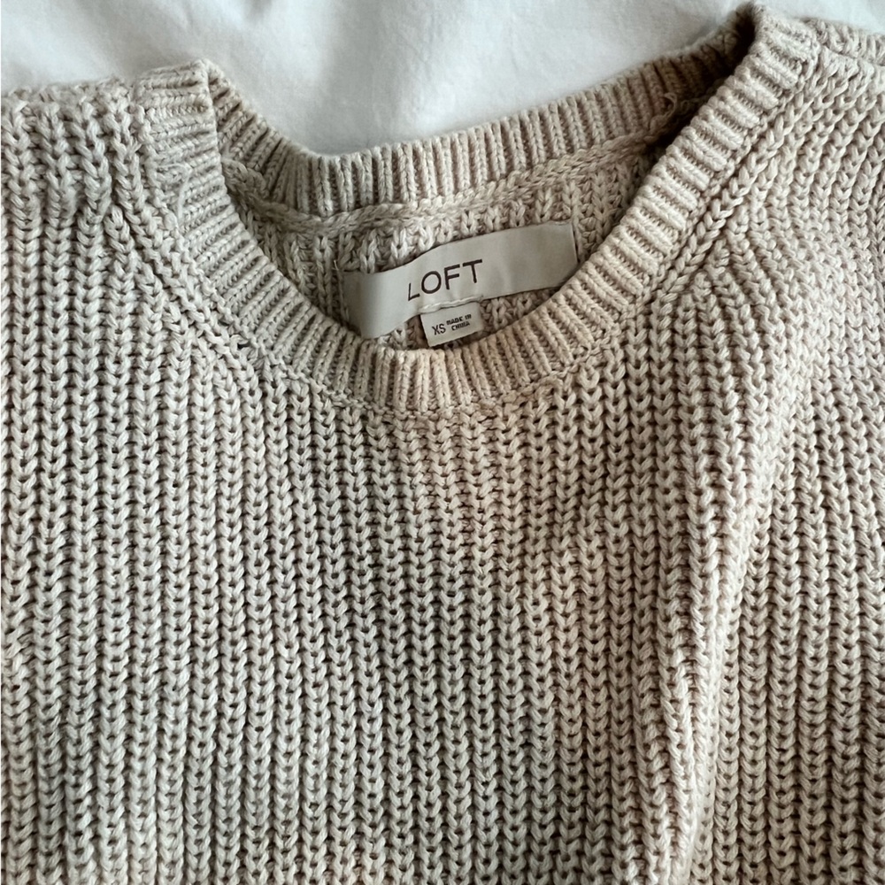 LOFT Women's Cream Sweater